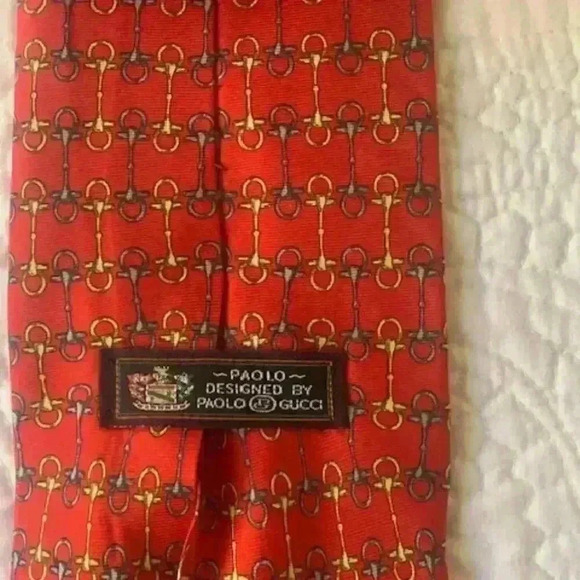 Authentic PAOLO GUCCI necktie 100% Silk, Made In Italy - Picture 5 of 8